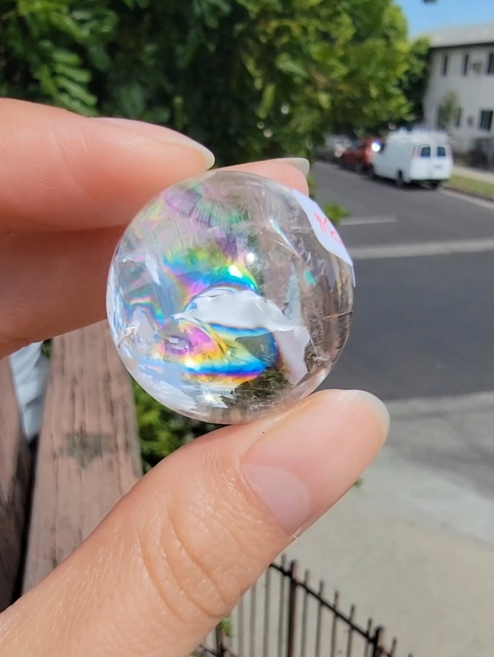 (#6) NEW 27MM HIGH-QUALITY CLEAR QUARYZ MINI SPHERE